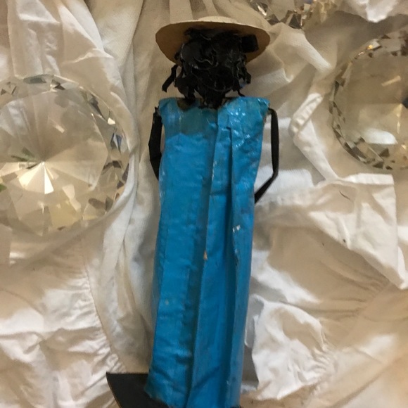 Exclusive Unique Handmade One of Kind Home Decor Bohemian Paper Collectible Doll - Picture 2 of 16